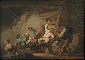 Lystighed i en bondestue by Adriaen van Ostade