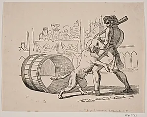 Macaires kamp med hunden by Axel Theodor Kittendorff