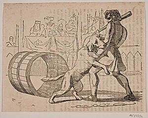 Macaires kamp med hunden by Axel Theodor Kittendorff