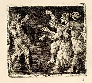 Macbeth og Hexene by Oluf Hartmann