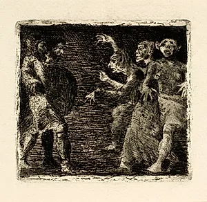 Macbeth og Hexene by Oluf Hartmann