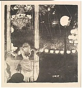 Mademoiselle Bécat på Ambassadeurs by Edgar Degas