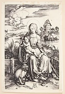 Madonna med aben by Albrecht Dürer