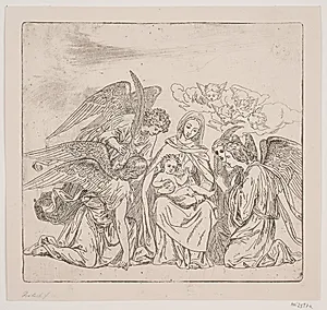 Madonna med barn by Lorenz Frølich