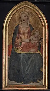 Madonna med Barnet, der leger med en fugl by Lorenzo di Niccolò Gerini