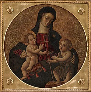 Madonna med Barnet og Den hellige Johannes by Ubekendt