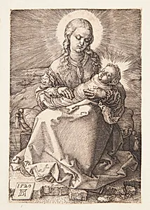 Madonna, siddende med svøbelsesbarnet by Albrecht Dürer