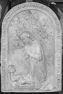 Madonna tilbedende Jesusbarnet by Ubekendt