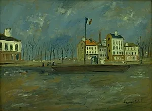 Maisons au bord de l'eau by Maurice Utrillo