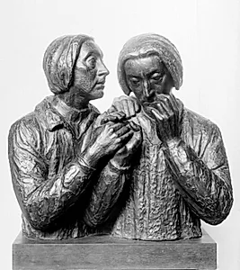 Maleren Elof Risebye. Dobbeltportræt by Paul Kiærskou