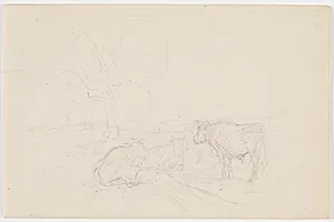 Malkepladsen ved Dyrehavegård by Theodor Philipsen
