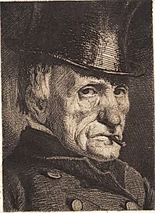 Mand med hat og cigar by Frans Schwartz