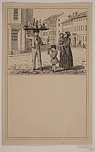 Manden med dukken. Nr. 23 i Chr. Winther og M. Rørbye, "25 Billeder for små børn" by Adolph Kittendorff