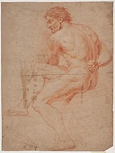 Mandlig modelstudie by Hendrik Krock