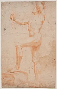 Mandlig modelstudie by Hendrik Krock