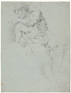 Mandlig modelstudie by Hendrik Krock
