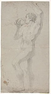 Mandlig modelstudie by Hendrik Krock