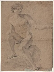 Mandlig modelstudie by Hendrik Krock