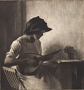 Mandolinspillersken by Peter Ilsted