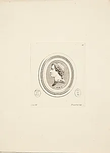 Mandshoved i profil mod venstre by Madame de Pompadour