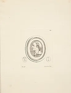 Mandshoved i profil mod venstre by Madame de Pompadour