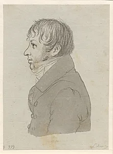 Mandsportræt i profil mod venstre by C.W. Eckersberg