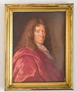 Mandsportræt i rød kappe by Daniel Gardelle
