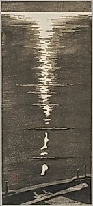 Måneskin på havet by Otto Eckmann