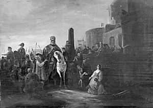 Mardochæus og Haman by Ubekendt