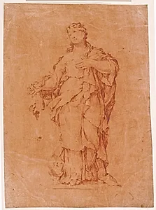 Maria Magdalene, efter Algardis statue i S. Silvestro al Quirinale by Luca Giordano