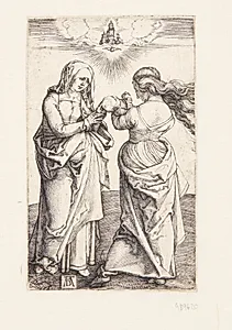 Maria med barnet og Den Hellige Anna by Albrecht Dürer