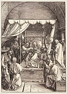 Marias død by Albrecht Dürer