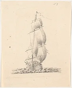 Marineskib by C.A. Lorentzen