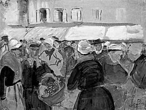Markedet i Falaise, Normandiet by Emile Othon Friesz
