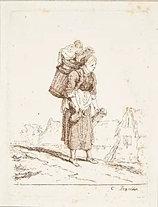 Markedshandlende by Johann Christian Brand