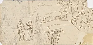 Markedsscene by Hans Smidth