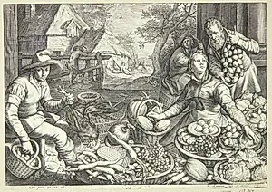 Markedsscene by Jacob Matham