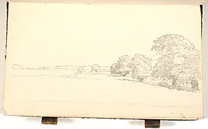 Marker og spredt træbevoksning by P.C. Skovgaard