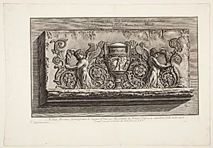 Marmorrelief i Aldobrandini-haven nær SS. Domenico e Sisto på Monte Magna, Napoli by Giovanni Battista Piranesi