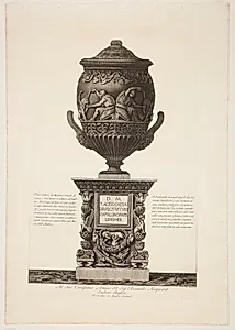 Marmorvase med en frise med slaver og griffer by Giovanni Battista Piranesi