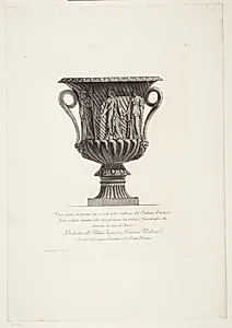 Marmorvase med frise af bakkanalske præster og præstinder by Giovanni Battista Piranesi