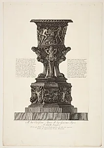 Marmorvase med sokkel fra Hadrians Villa, Tivoli by Giovanni Battista Piranesi