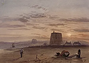 Martello Tower ved St. Leonards ved solnedgang by Ubekendt