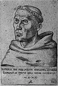Martin Luther som augustinermunk by Lucas Cranach (I)
