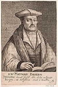 Mathew Parker, ærkebiskop af Canterbury by Crispijn de Passe (I)