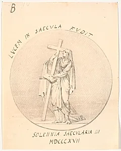 Medaillon med allegorisk kvindefigur