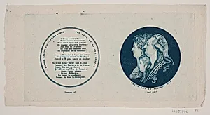 Medaillon med portrætter af Ludvig XVI, hans dronning og søn