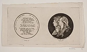 Medaillon med portrætter af Ludvig XVI, hans dronning og søn
