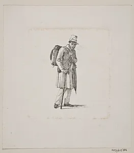 Medaillør Krohn på vandring by Constantin Hansen