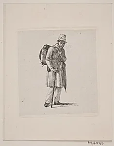Medaillør Krohn på vandring by Constantin Hansen